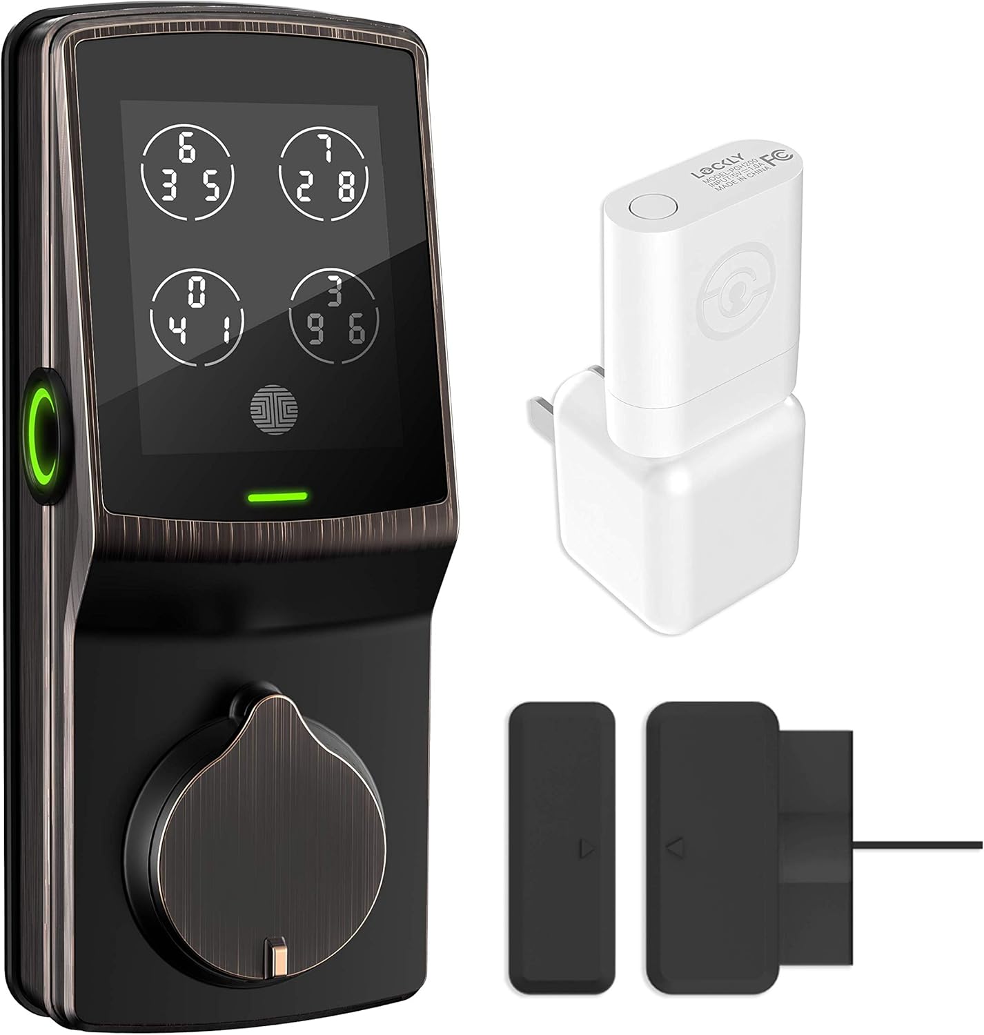 LOCKLY Secure Pro Smart Lock with Fingerprint & Wi-Fi, Patented Keypad Deadbolt Door Lock, Keyless Entry Door Lock, Wi-Fi Smart Lock Compatible with Alexa and Google (728WY, Venetian Bronze)