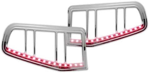 Razer Auto Chrome Led Tail Light Bezel Trim Cover for 2010-2012 Ford Mustang Pack of 2