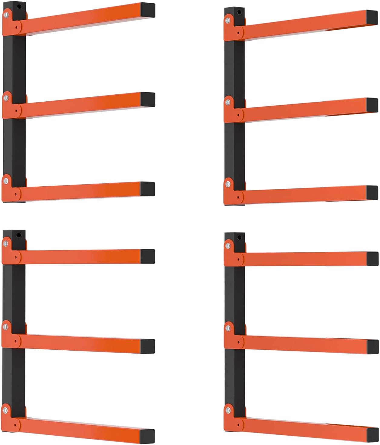 TORACK Lumber Storage Metal Rack, Wood Rack Organizer, 3-Level Wall Mount, Wood Storage System, Durable Sheet Screws, Workshop Rack… (2PCAK) Pack of 2