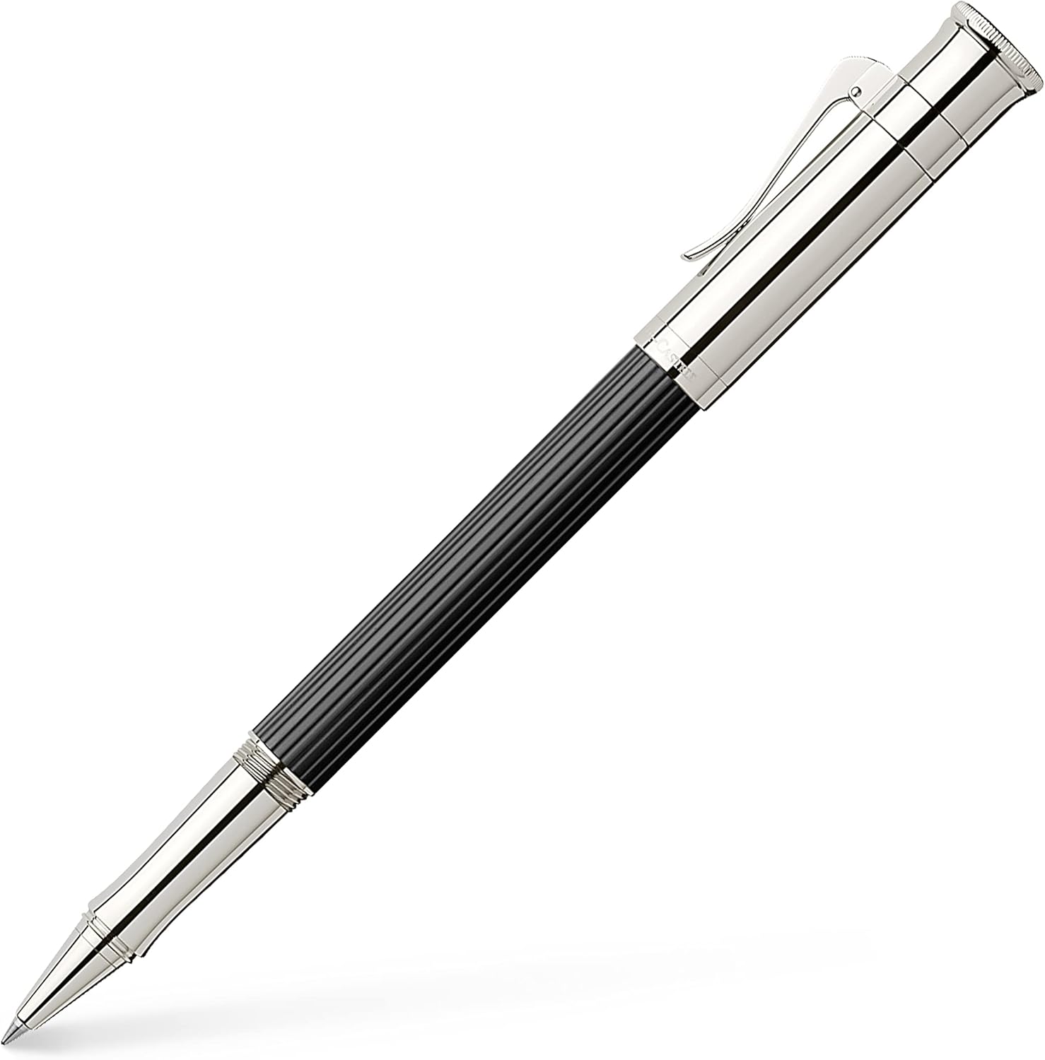GRAF von Faber-Castell Classic Platinum Plated Rollerball Pen - Grenadilla
