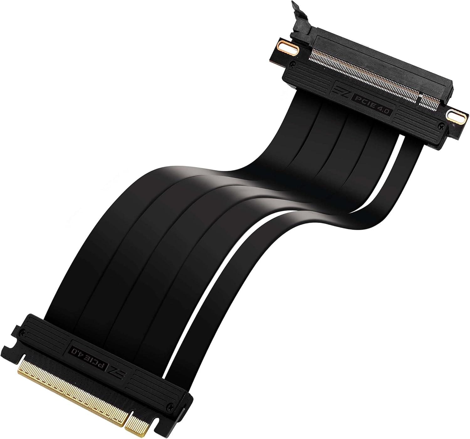 EZDIY-FAB PCIE Gen 4 16x Extreme Flexible, High Speed Riser Cable PCI Express 4.0 Port GPU Extension Card-Right Angle Connector [7.87in/20cm] Pack of 2