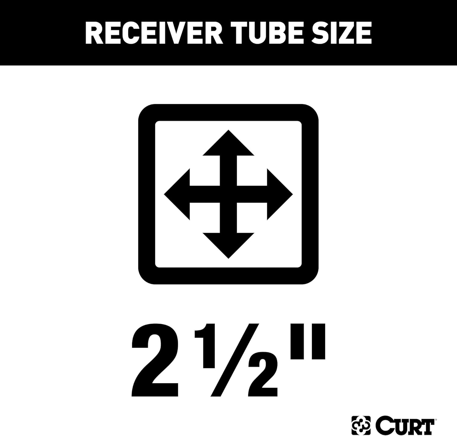CURT 15703 Commercial Duty Class 5 Trailer Hitch, 2-1/2-Inch Receiver, Compatible with Select Chevrolet Silverado, GMC Sierra 2500, 3500 HD , Black