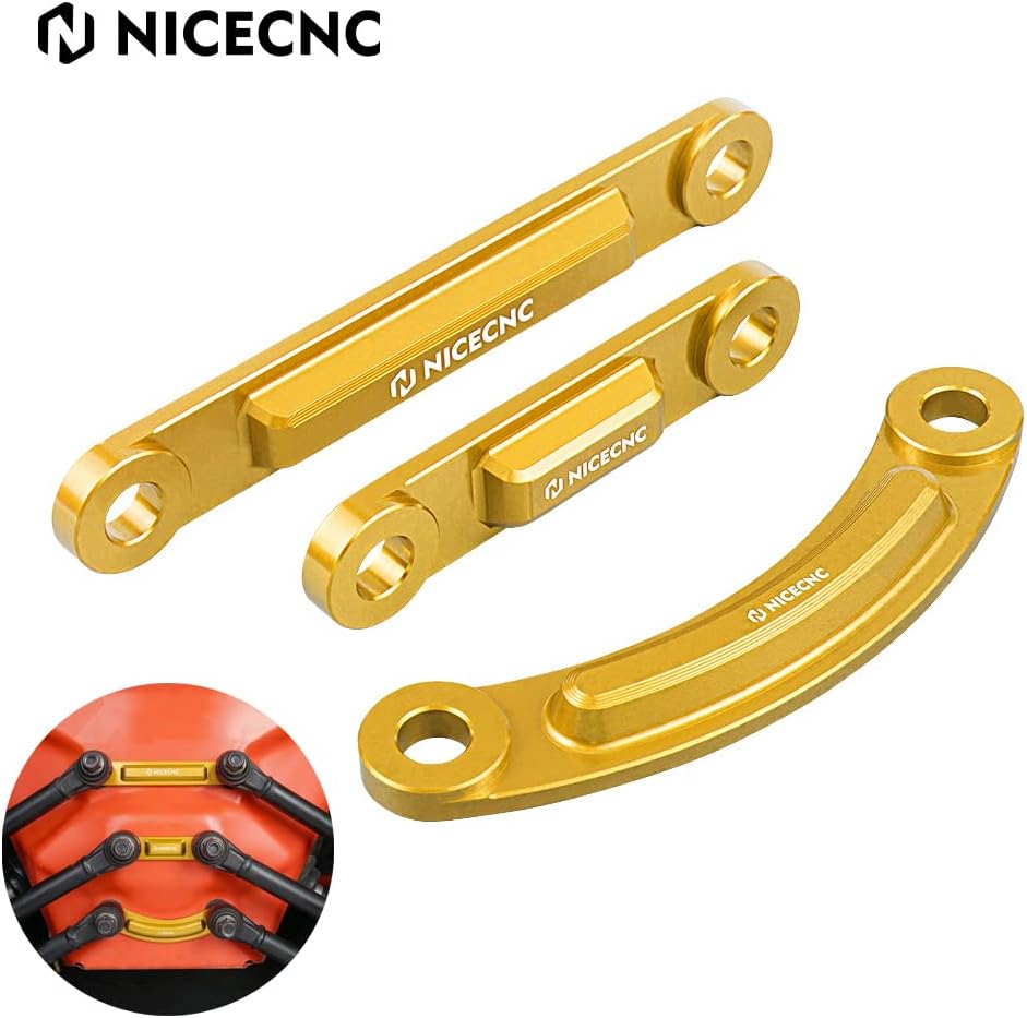 NICECNC Gold Stabilizes Radius Rods Gasket Sets Compatible with Can Am Maverick X3 2018 2019 2020 2021, Maverick X3 Max R 2017 2018 2019 2020 2021 Maverick X3 Max RR 2020-2021 Maverick X3 900 HO 2018