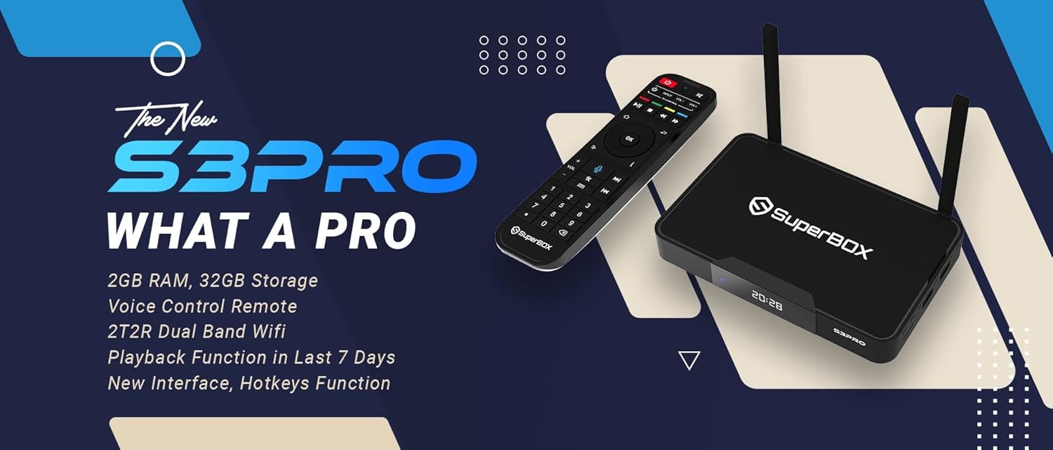 2022 SUPERBOX S3 PRO - Free 8K HDMI Cable & Backlit Mini Keyboard