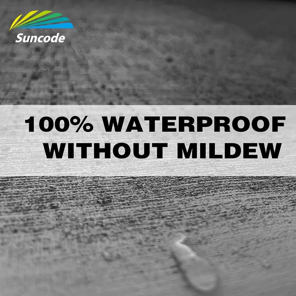 Suncode RV Awning Fabric Replacement Waterpoof Sun Shade Screen Universal Fit Camper Awning Replacement 16oz Vinyl RV Canopy Travel Trailer Awning Replacement 20 Feet Black Shale Fade