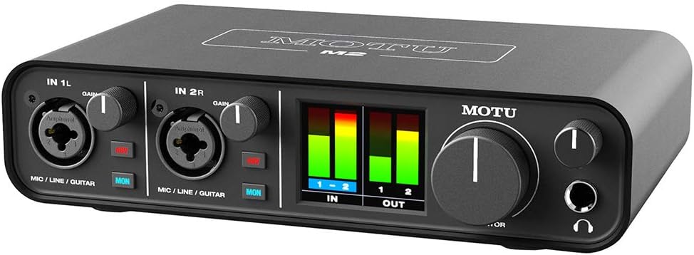 Motu M2 2x2 USB-C Audio Interface with XLR-XLR Cable Bundle