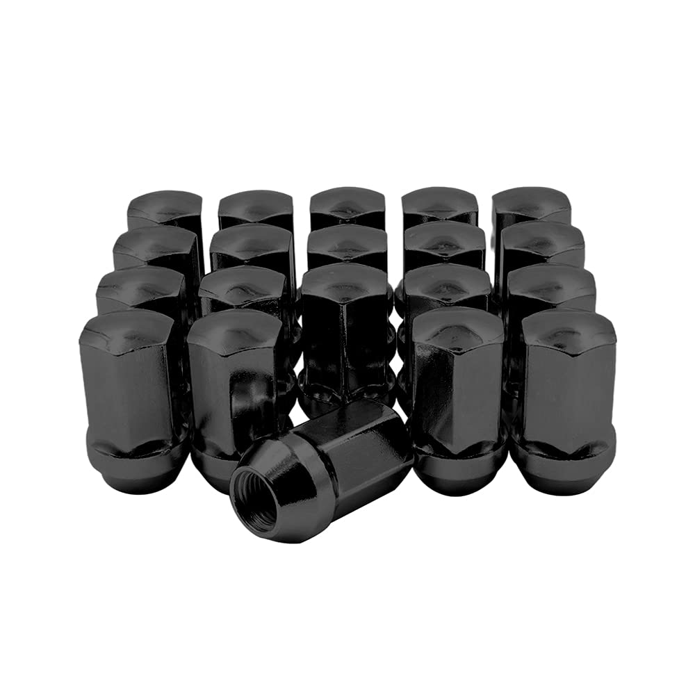 Set of 32pcs Chrome Bulge Corn Seat Lug Nut Installation Kit 14x1.5 Thread Pitch 1.75