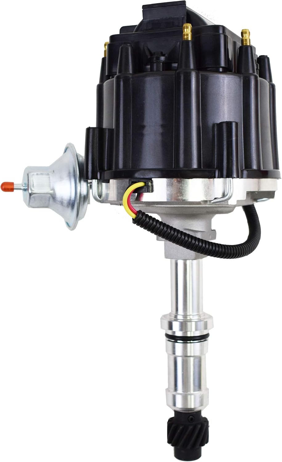 A-Team Performance - HEI Distributor 65,000 Volt Coil Auto Parts Replcament - Compatible with Buick Odd Fire 231 3.8L V6 225 Jeep 3.7L Dauntless One Wire Installation Red Cap