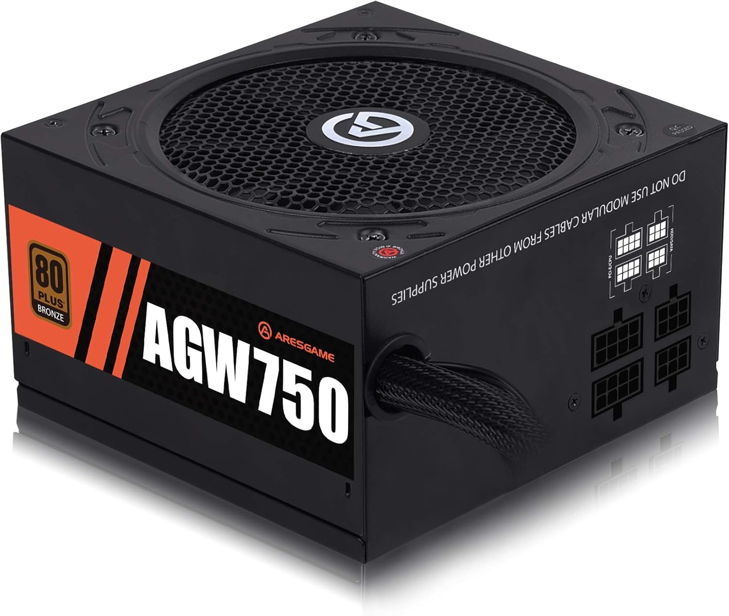 ARESGAME 550W Power Supply 80Plus Bronze PSU Non-Modular Pack of 2