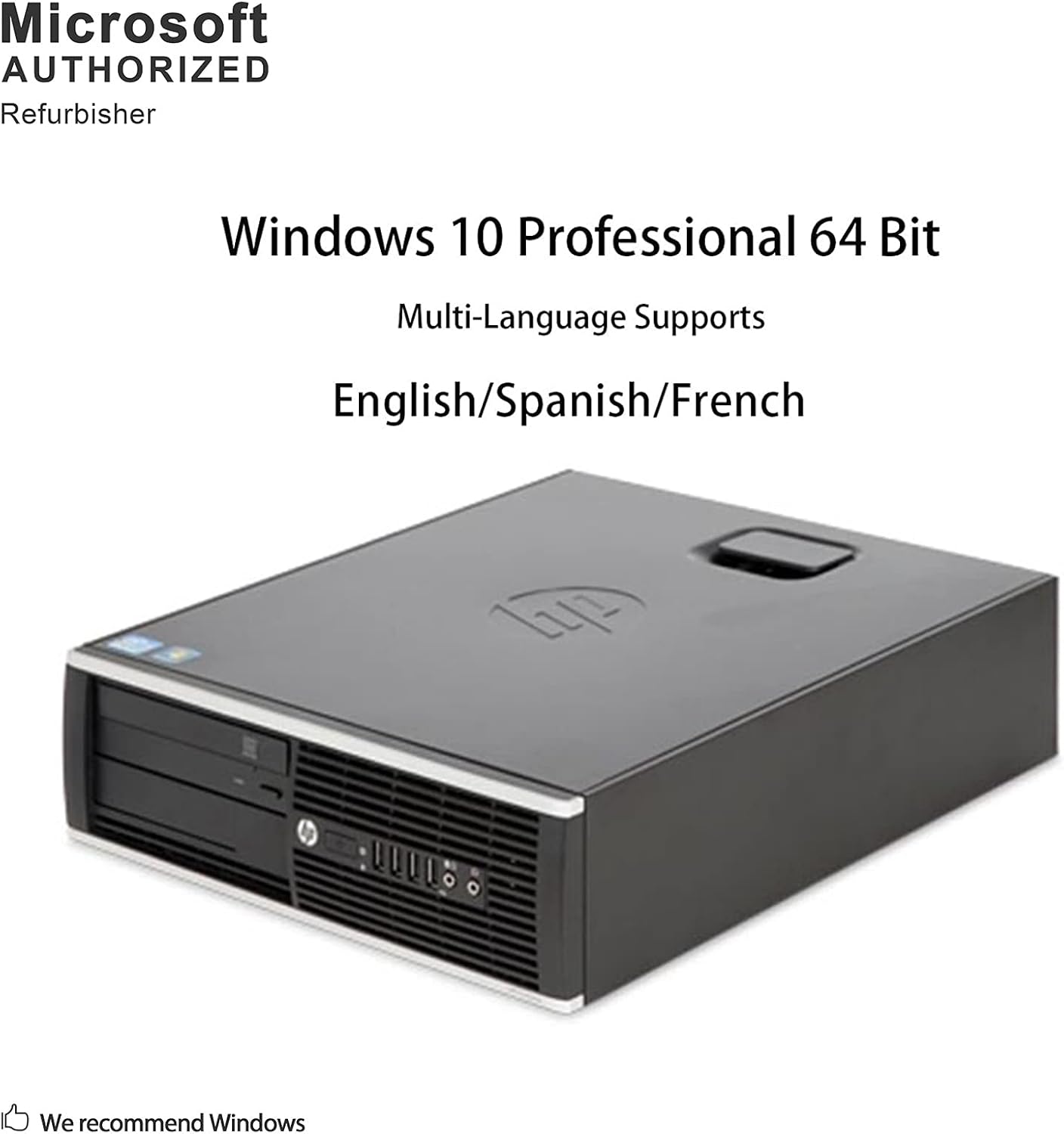 HP Compaq Pro 6305 SFF Business Desktop PC, AMD A6 5400B up to 3.8GHz, 16G DDR3, 512G SSD, WiFi, BT 4.0, VGA, DP, USB 3.0, Win 10 Pro 64 Bit -Multi Language (AMD A6)(Renewed)
