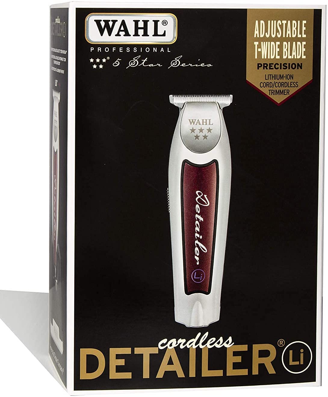 Wahl Professional 5 Star Series Cordless Detailer LI Extremely Close Trimming, Crisp Clean Line, Extended Blade Cutting, 100 Minute Run Time for Professional Barbers and Stylists - Model 8171