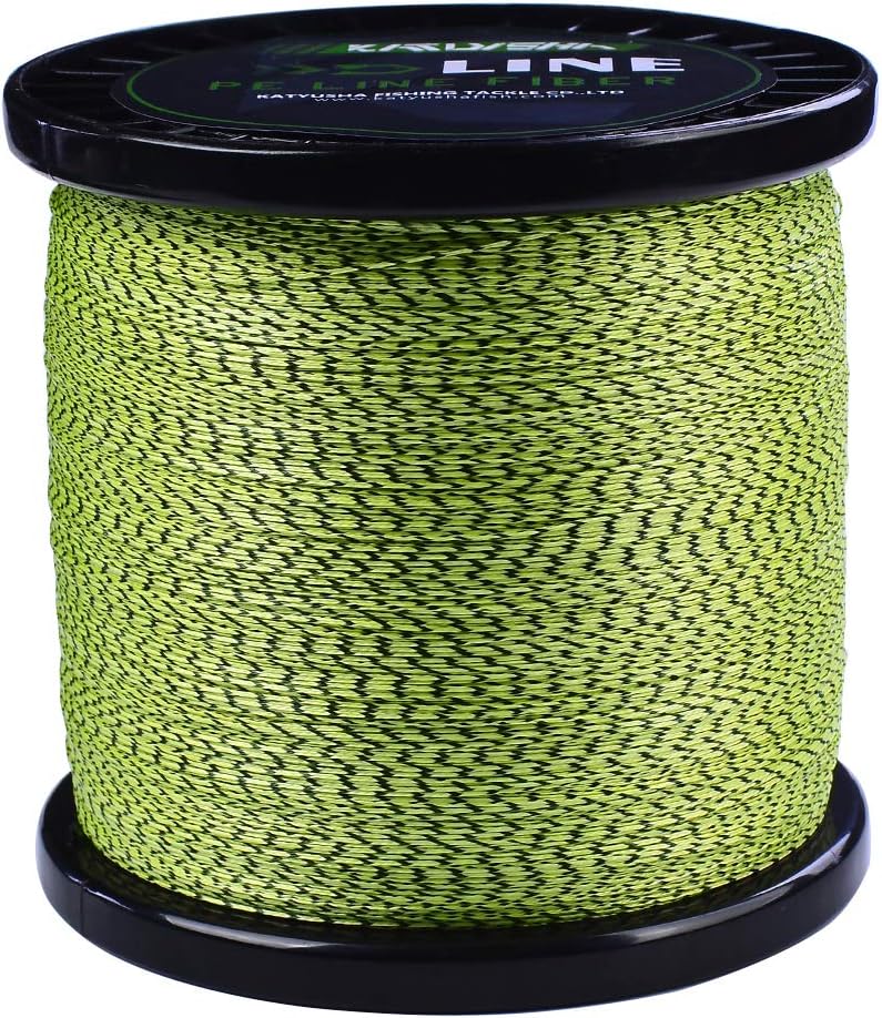 KATUYSHA Braided Fishing Line, Abrasion Resistant Zero Stretch Braided Lines 4/8 Strands Super Strong Superline 6Lb -100Lb Test 109/328/547/1094/2187 Yards Pack of 2