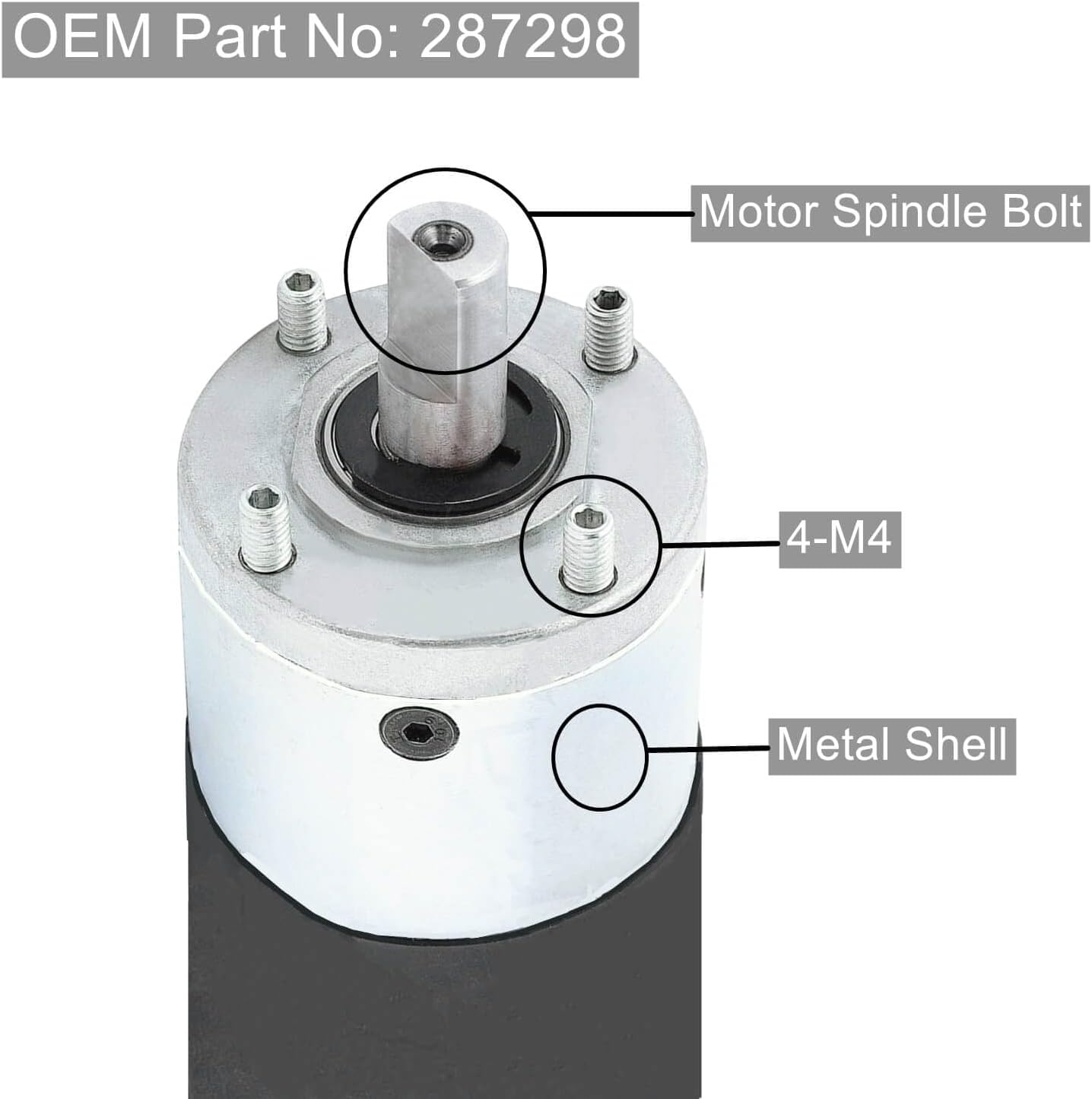 287298 Electric Motor in-Wall rv slide out motor,500:1 High Torque Gear Ratio, 12V DC Car Power Motor,Compatible with lippert Schwintek