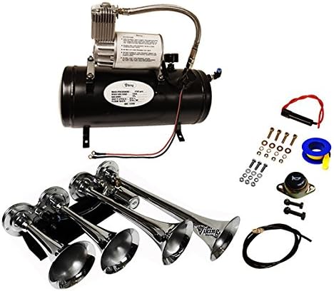 Viking Horns V3305/003A Loud 149 decibels 4 Trumpet Train Air Horn Kit