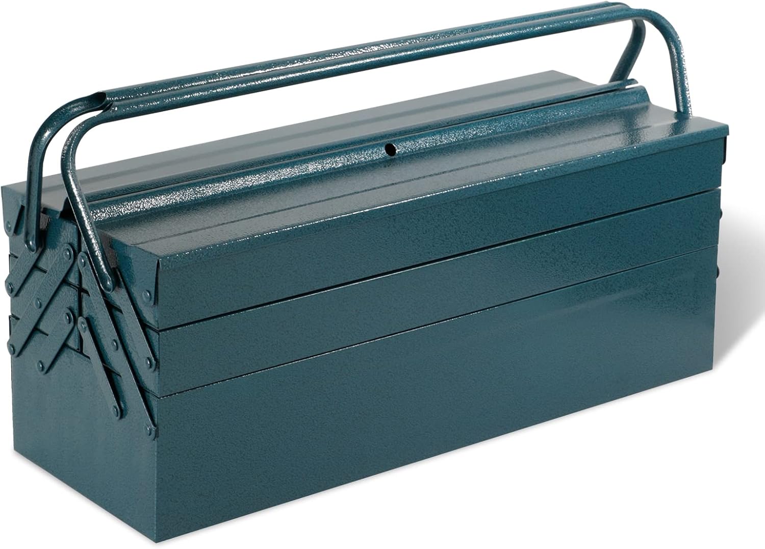 WBLLGG Metal Tool Box, 20 Inch Cantilever Tool Box Portable with 3 Level Fold Out Organizer Storage Pack of 2