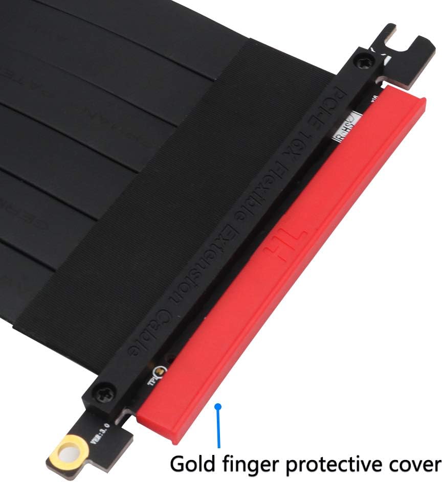 Pcie Extension Cable Pcie x16 Extension Cable PCIE Express3.0 16X Extension Cable pcie Riser (pcie 16X 180 Degree Cable 20cm) Pack of 2