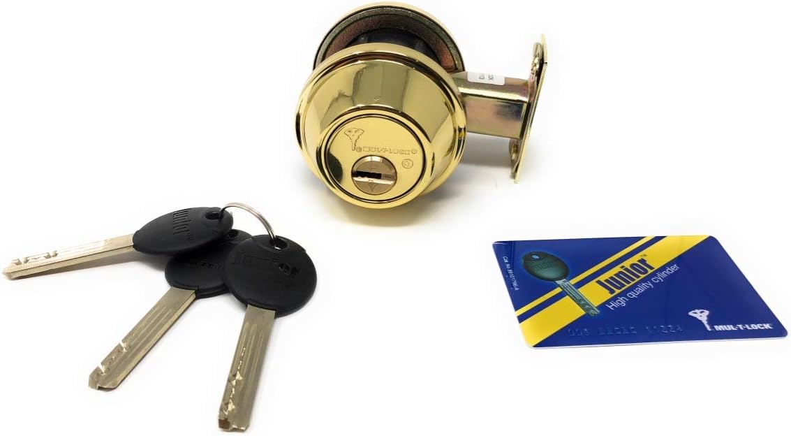 Mul-T-Lock Cronus High Security Grade 2 Single Cylinder Dead-Bolt w/Thumb Turn 2-3/8 or 2-3/4 Adjustable Backset for Commercial And Residential Metal Or Wood Doors (Stainless Steel)