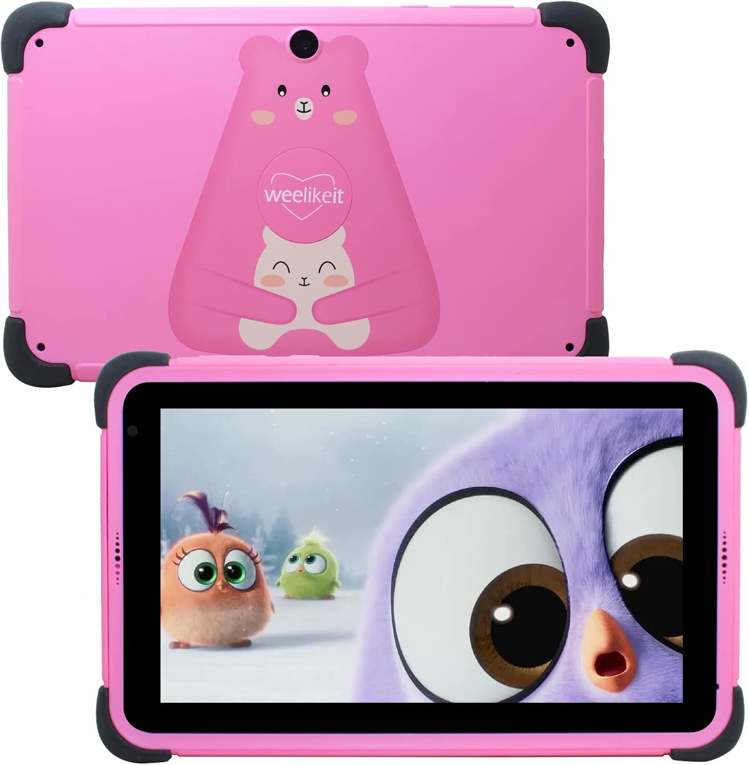 Kids Tablet 8inch,weelikeit Android 11 ChildrenTablet with AX WiFi6, 2GB RAM 32GB ROM, 1280 * 800 HD Display,4500 mAh,Parental Control Tablet with Installed Kids APP,with Stylus(Pink)