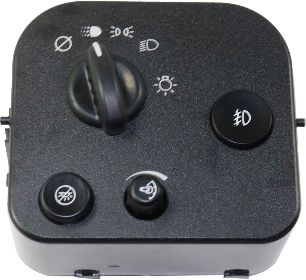 For GMC Envoy XL Headlight Switch 2003 04 05 2006 | w/Fog Lights | Daytime Running | Light/OFF Mode | 10372952