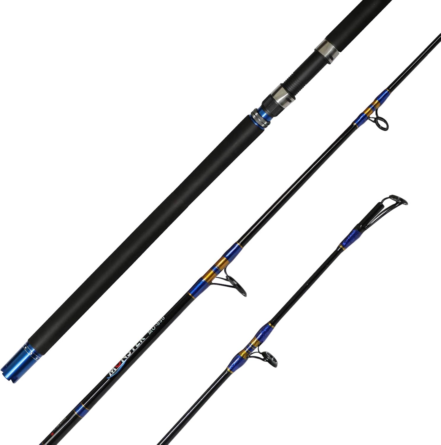 Fiblink Jigging Spinning/Casting Rod 1-Piece Saltwater Fishing Jigging Jig Rod (/30-50lb/50-80lb,6-Feet,Heavy) Pack of 2