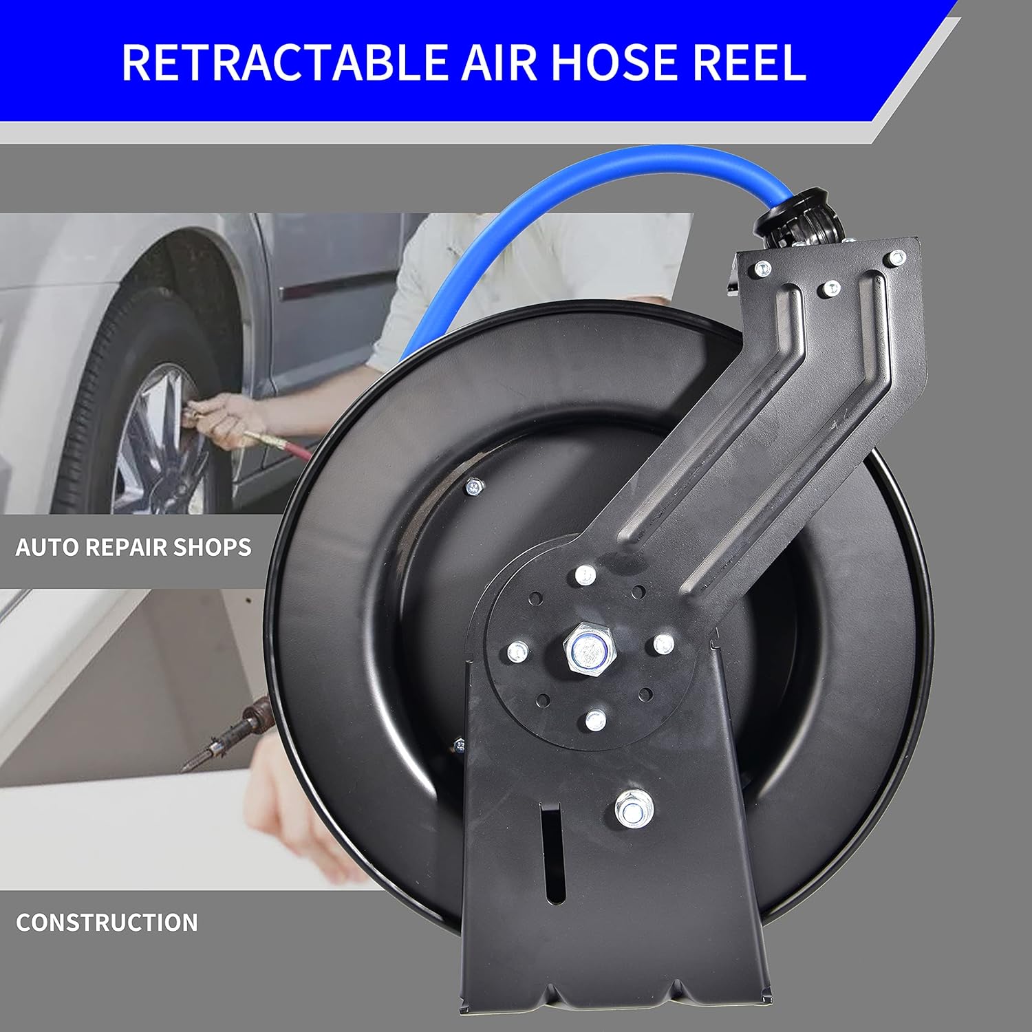 EI040T Retractable Air Hose Reel, 1/2