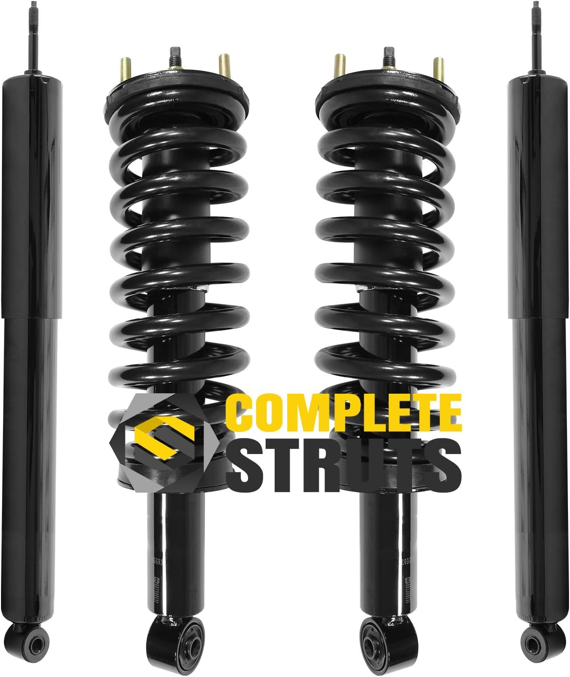 Front Quick Complete Struts Assembly & Rear Shocks Absorbers Replacement for 2000-2006 Toyota Tundra RWD (Set of 4)