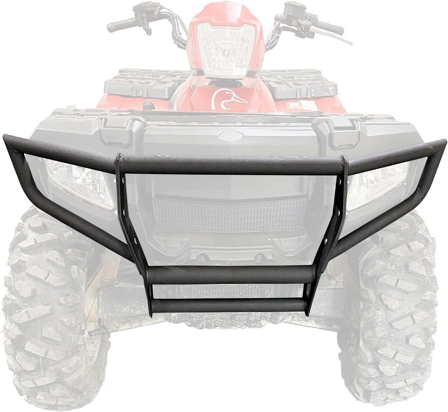 Front Bumper Brush Guard Compatible with 2005-2010 Polaris Sportsman 450 500 HO 600 700 Twin 800 EFI - 4 Wheeler Bumper
