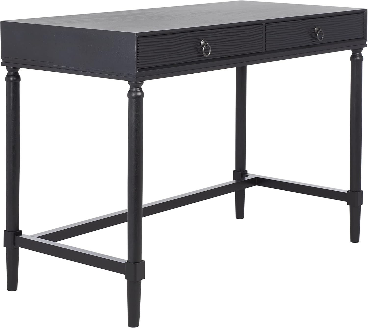 SAFAVIEH Home Collection Takita Black/Natural 2-Drawer Computer Table Office Desk DSK5702D