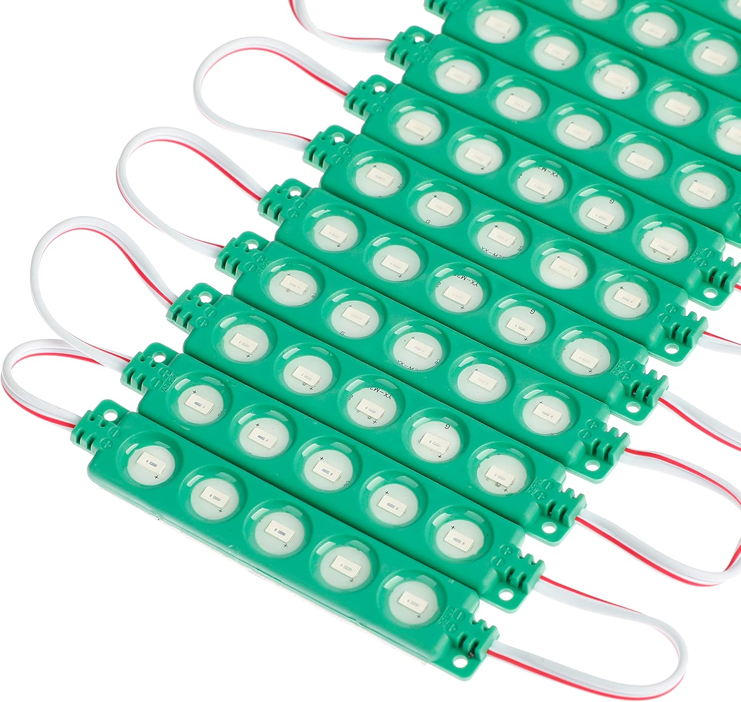 Green LED Module DC12V 1.2 W Decorative Light for Letter Sign Advertising Lightbox with Tape Adhesive Backside (200PCS Pack) Pack of 2