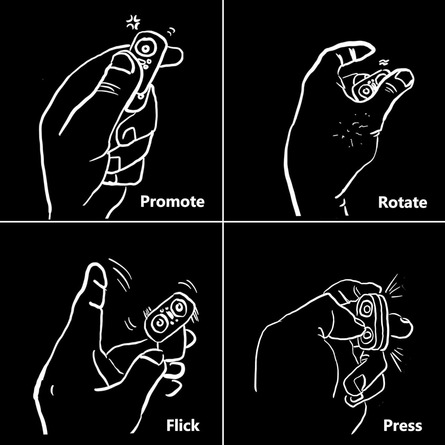 Fidget Slider Anti-Anxiety Fidget Hand Toys Stainless Steel Spinner ,Toys/Gifts for Adults & Kids (Gift Box Included)