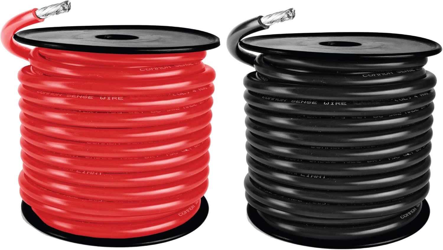 6 AWG UL Spec Reqd Marine Wire - Tinned Copper Boat Battery Cable - Available in Black Pack of 2