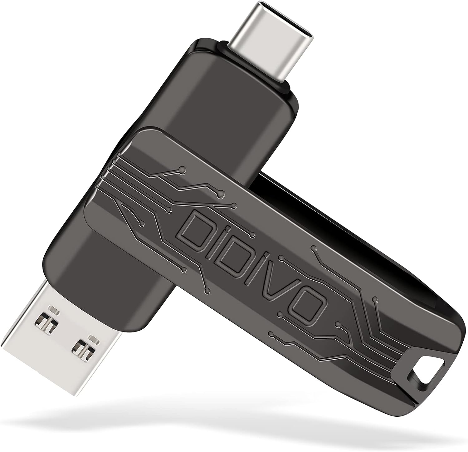 DIDIVO USB C Flash Drive 512GB 2-in-1 Dual USB Type -C Flash Drive USB 3.1 High Speed Thumb Drive Metal Memory Stick Photo Sticks for Pictures Videos Music Pack of 2