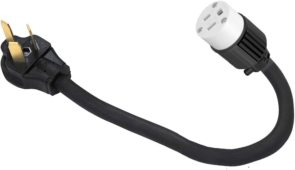 Fit A New Gas Stove Range Oven 3-Prong Standard Wall Little Plug In To A Large Plug-in Outlet. Small Plug To Big Receptacle, Power Cord Adapter/Converter. FX125V1429 Pack of 2