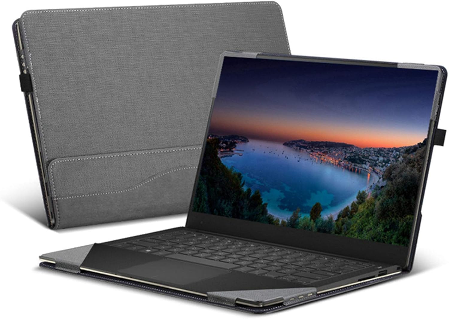 Heycase Compatible with Hp Spectre X360 15.6 inch, PU Leather Folio Stand Hard Shell Compatible for Hp Spectre x360 15t Touch/15-CH011NR/CH012NR/BL000 Series 15