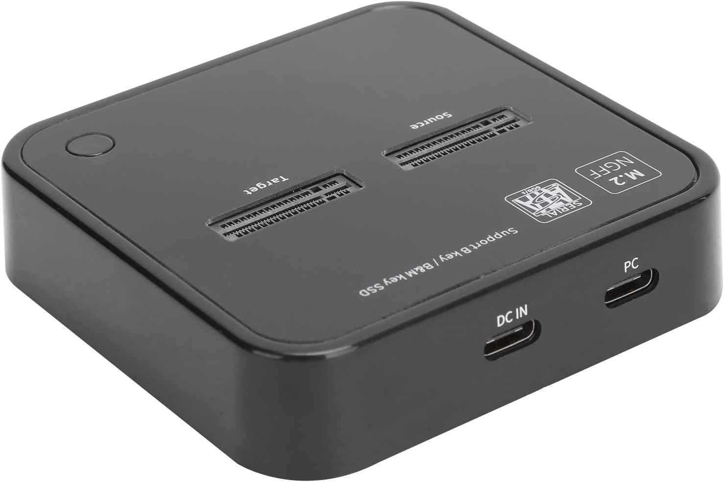 2Bay M.2 SSD Duplicator, K3016SG1 B + M Key Offline Clone Disk Copy, Tool-Free Type- C to SATA SSD Enclosure, for PC/Laptop Computers/Smart TVs/PS4, Support One-Key System Disk Copy(US) Pack of 2