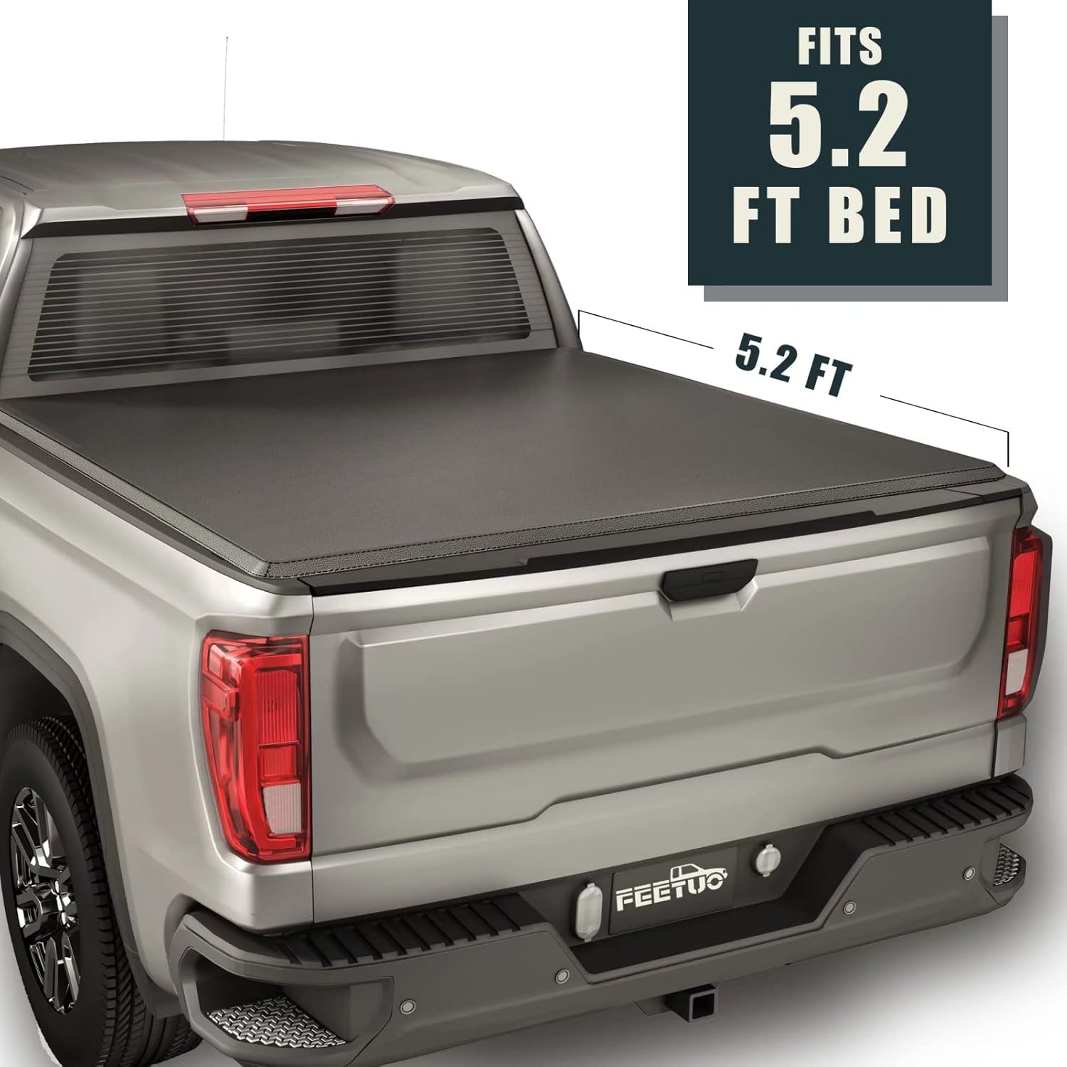 FeeTUO Soft Tri-Fold Tonneau Cover Truck Bed for 2015-2022 Colorado/Canyon 5.2FT/61.7inch