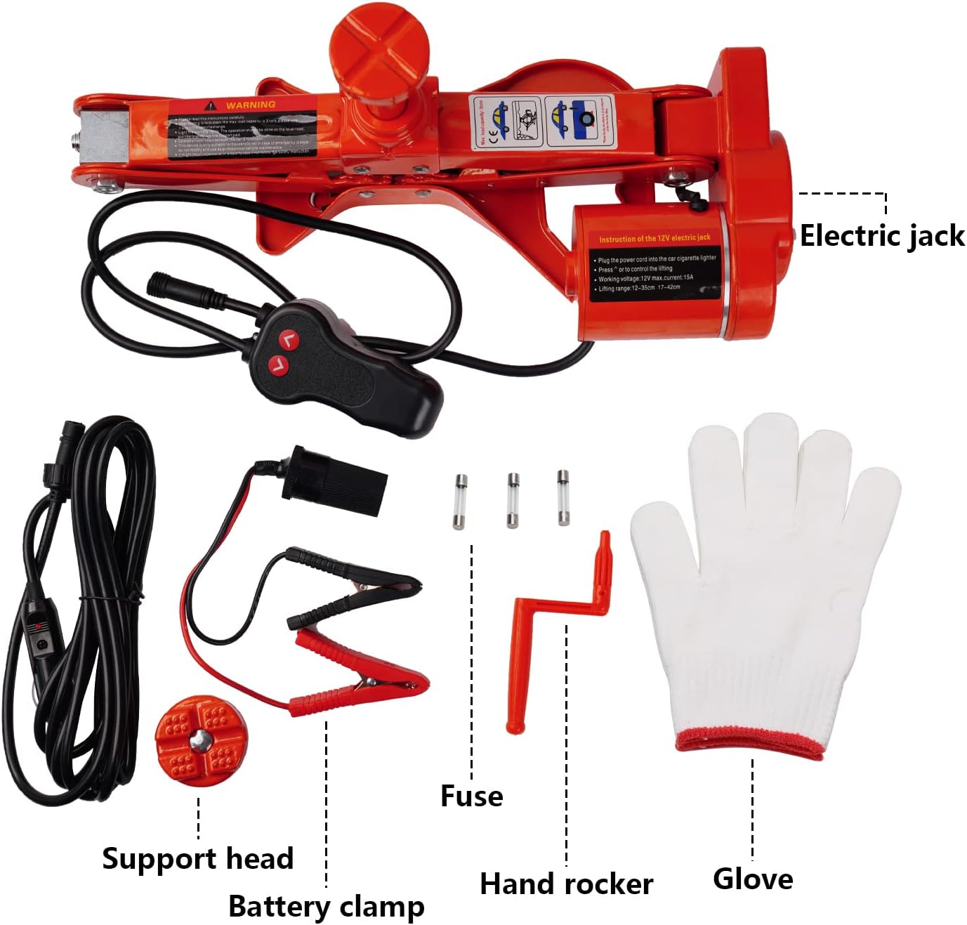 STANDTALL Electric Car Jack 3 Ton All-in-one Automatic 12V Car Scissor Jack for Car Tire Change Replacement Pack of 2