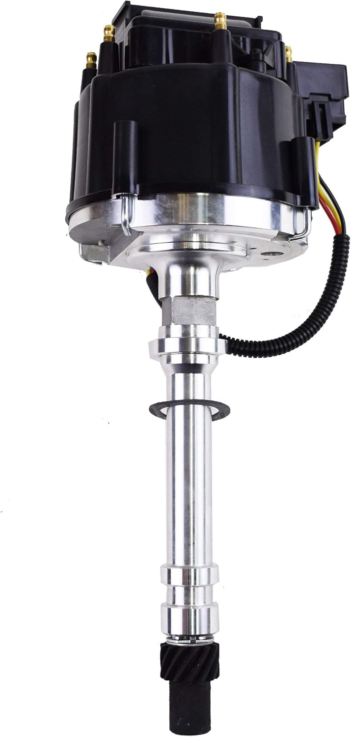 A-Team Performance - Marine Electronic Distributor HEI 65K Volts 4.3L - Compatible with Chevy V6 Mercruiser OMC Volvo Pleasurecraft ChrisCraft Crusader Yanmar, Red