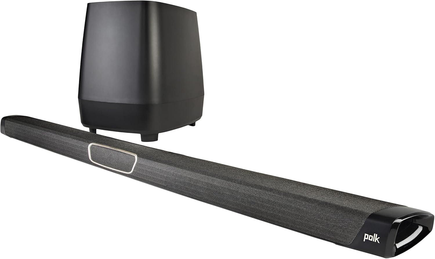 Polk Audio MagniFi Max SR Home Theater Surround Sound Bar | Works with 4K & HD TVs | HDMI, Optical Cables, Wireless Subwoofer & Two Speakers Included Black