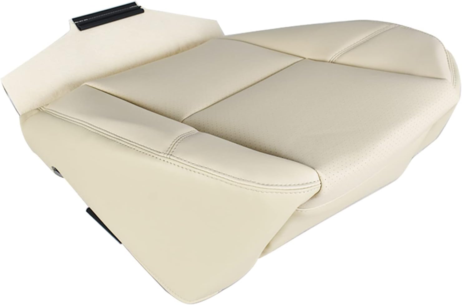 munirater Leather Seat Cover Driver Side Bottom (Left) Tan Replacement for 2007-2014 Cadillac Escalade Pack of 2
