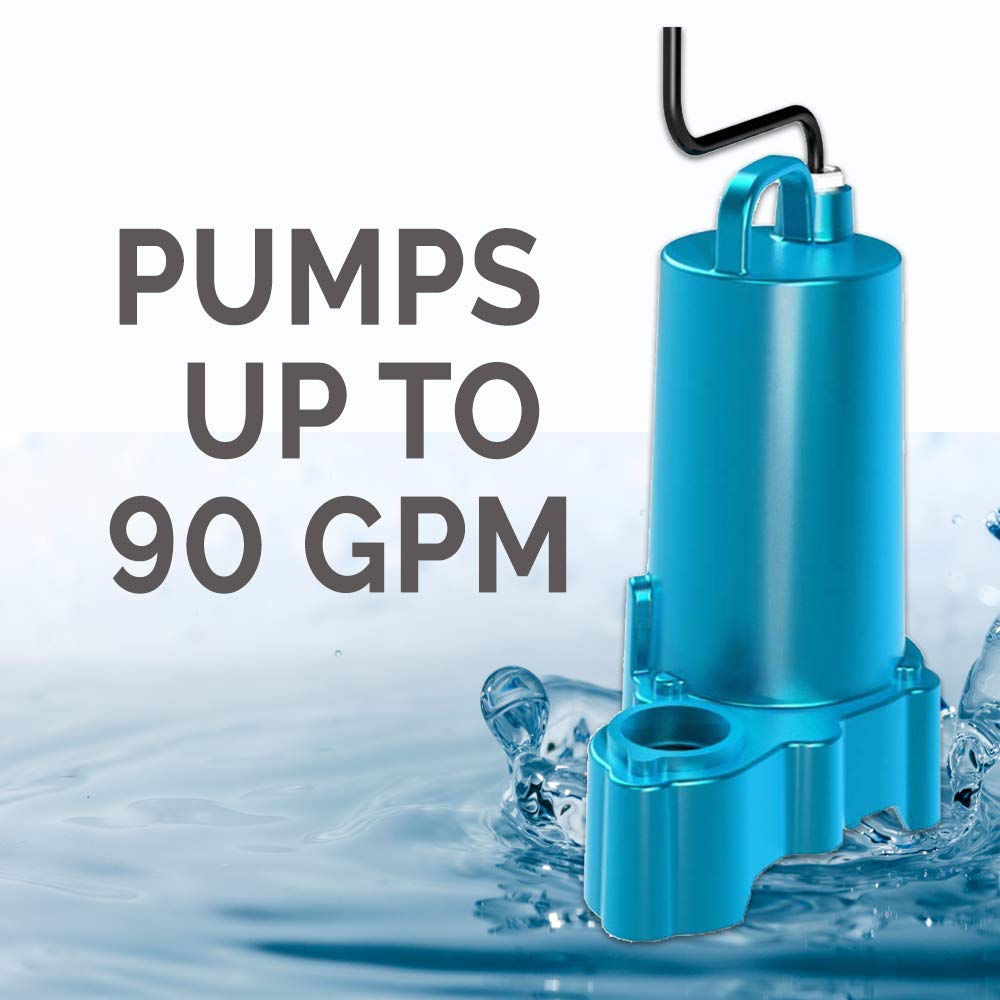 Barnes 119330 Model EP52X Submersible Effluent Pump, 1/2 hp, 240V, 1 Phase, 1-1/2