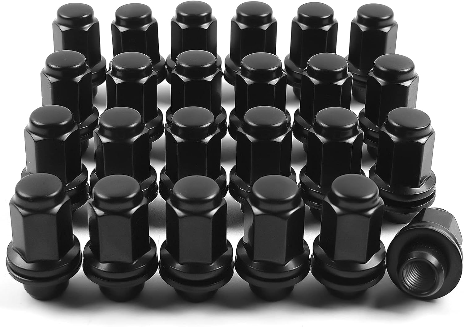 MIKKUPPA 24pcs M14X1.5 Black Lug Nuts - 1.80