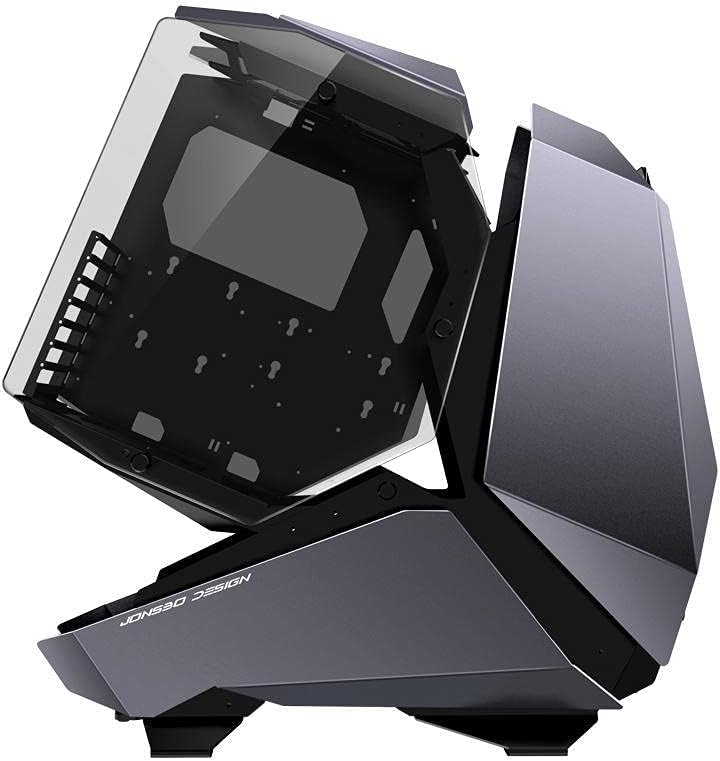 JONSBO MechWarrior MOD-5 Gaming Computer Case Support ATX Motherboard 360mm Liquid Cooler Front Panel with 5V ARGB Lighting USB 3.02 (Grey)