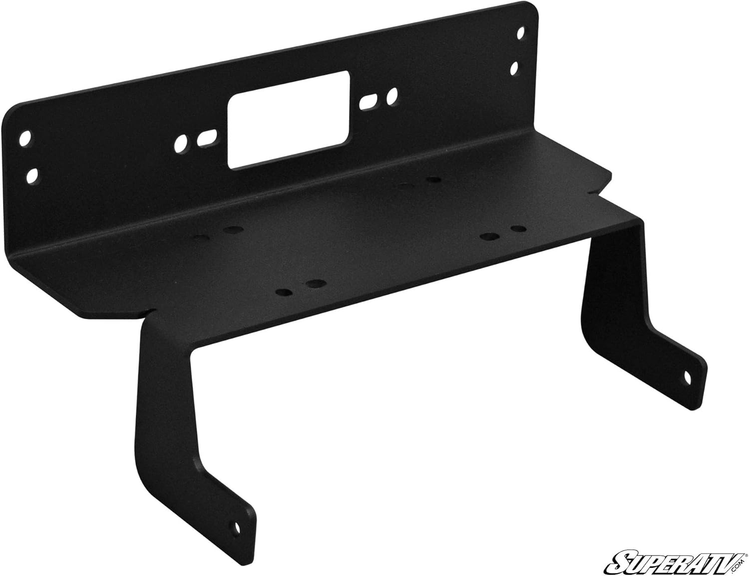 SuperATV Winch Mounting Plate for Polaris Ranger Midsize 400/500 / Crew / 570/800 (See Fitment) | Powder-Coating Prevents Corrosion | Compatible with Many OEM and Aftermarket Winches Pack of 2