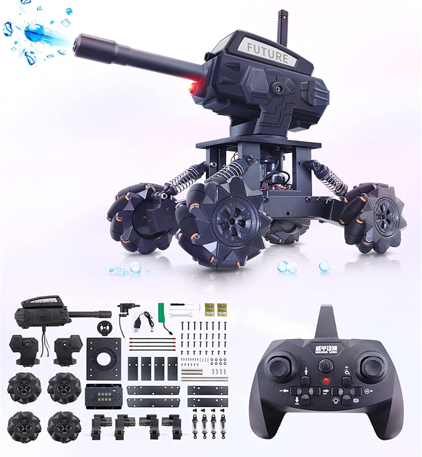 VANLINNY Robot Arm Kit and Remote Control Excavator,3-in 1 Science Kits with 4-DOF Robotic Car,Electronic Programming DIY Toy for Kids Ages 12+,Promotes STEM Interest in Science,Technology.