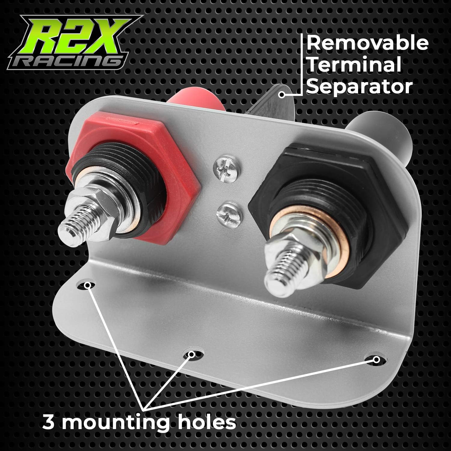 Heavy Duty Remote Battery Charging and Jumper Terminals with Mounting Bracket, Made in the USA Pack of 2