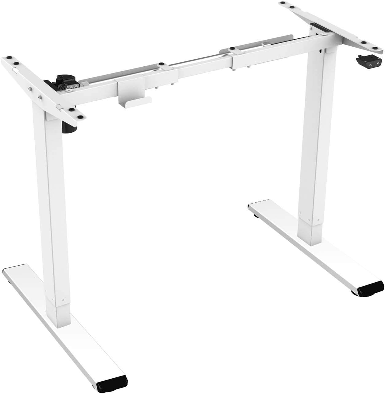 Flexispot Height Adjustable Desk Frame Electric Sit Stand Desk Base Home Office DIY Stand up Desk(White Frame Only)
