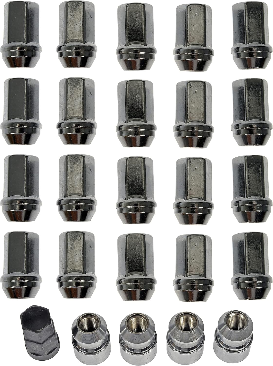 Dorman 611-236FK Wheel Nut Kit M14-1.50 Flattop Nut-22 mm Hex, 44.5 mm Length With Lock Compatible with Select Models (OE FIX) Pack of 2