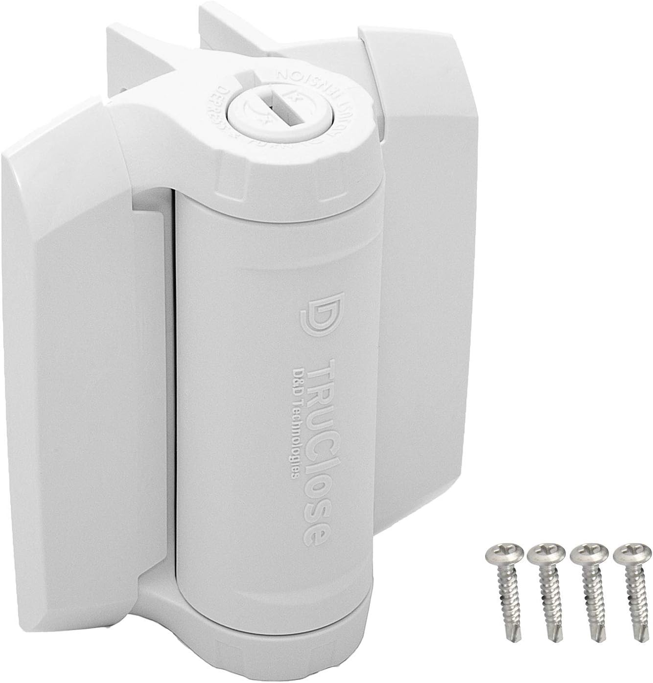 D&D Technologies TCHD1L2S3BTS TruClose Heavy Duty Gate Hinges, for Self Closing Metal, Wood, or Vinyl Gates up to 154 Pounds, Black, 2 Count Pack of 2