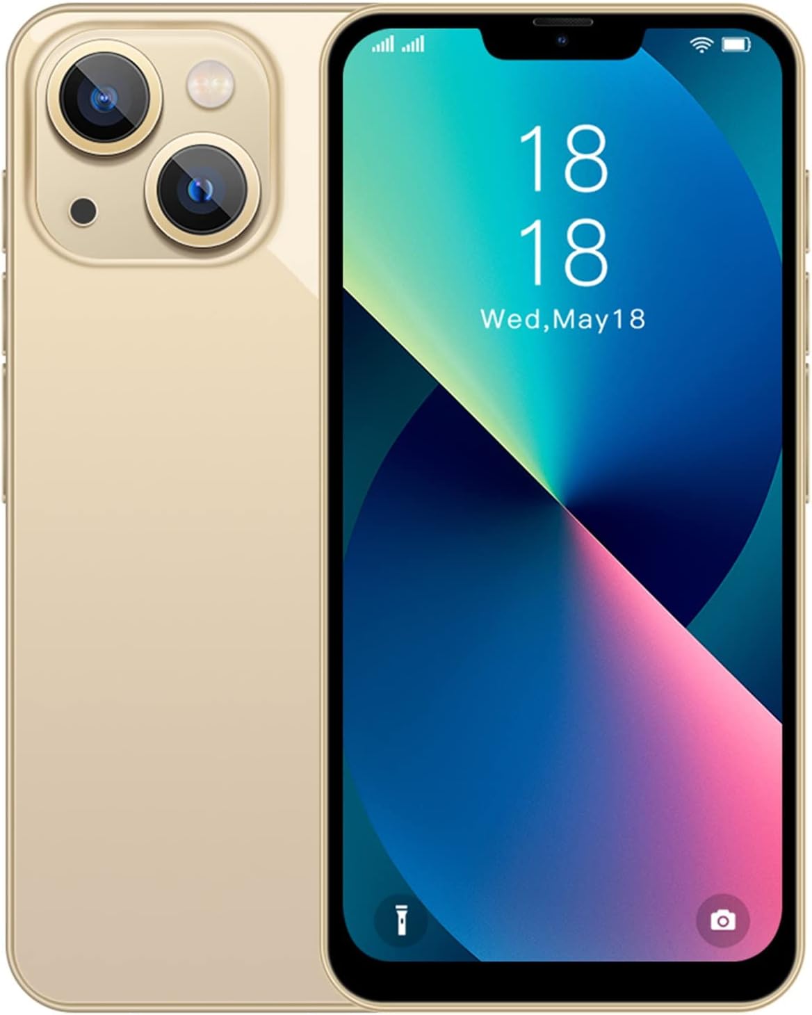 Unlocked Cell Phones, i13 Pro Android 6.0 Smartphones 6.3inch HD Full Screen Phone, Facial Recognition Unlocked Smart Phone, 1+8GB RAM, Dual SIM Card, 2800mAh Large Battery (Pro Max, Blue)